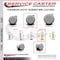 Service Caster 2.375 Inch MRI Safe Caster with Brake, 10mm Threaded Stem SCC-TS02S60-TPR-GRY-B-M10X22-MRI - alternate 4